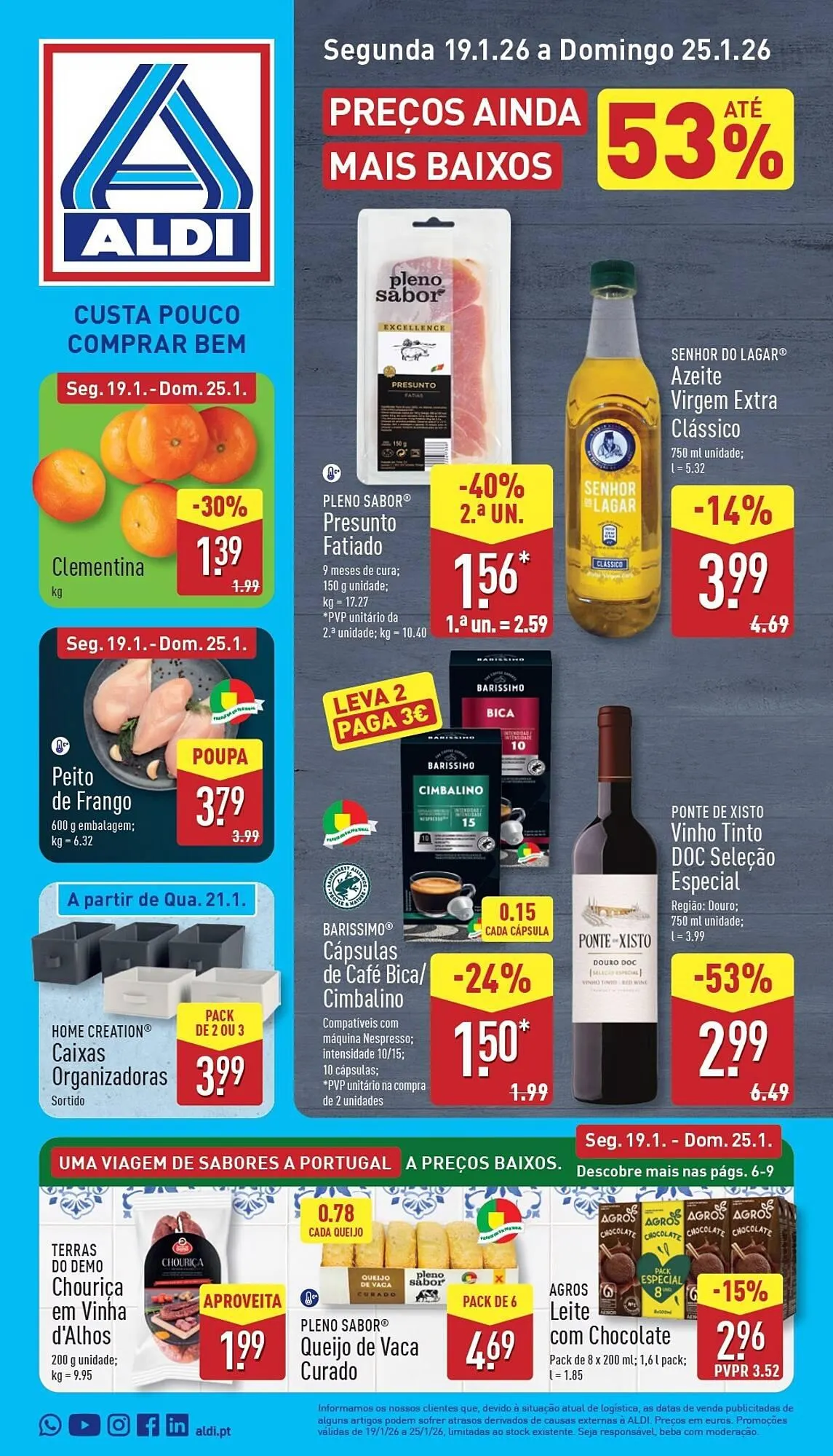Folheto Folheto ALDI de 19 de janeiro até 25 de janeiro 2026 - Pagina 1