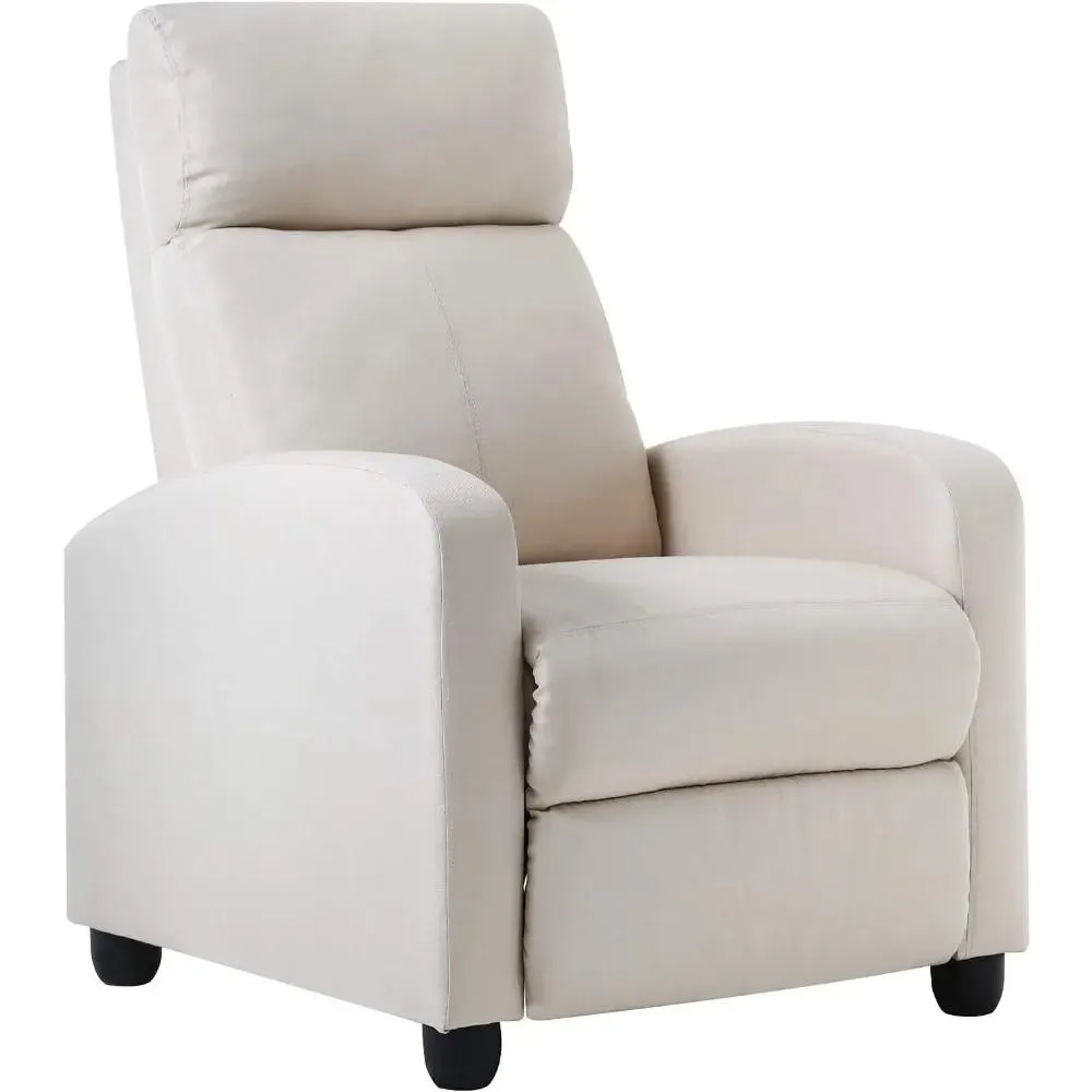 Recliner Chair for Living Room Recliner Sofa Reading Chair,Modern Reclining Chair Home Theater Seating Easy Lounge(Fabric Beige)