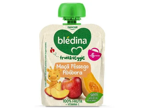 saqueta fruta bledina maçã pêssego e abóbora 85 g