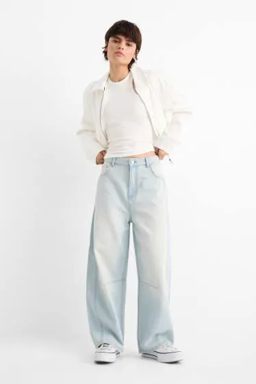 Balloon jeans - mid-rise waist