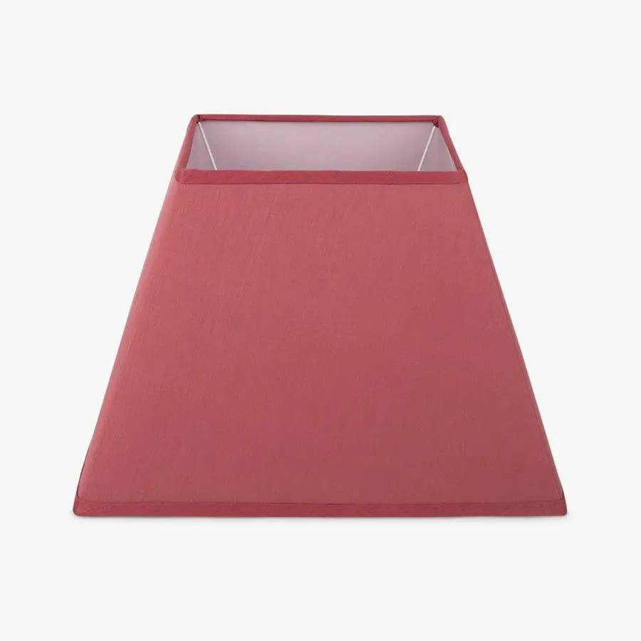 Abatjour quadrado seda vermelho