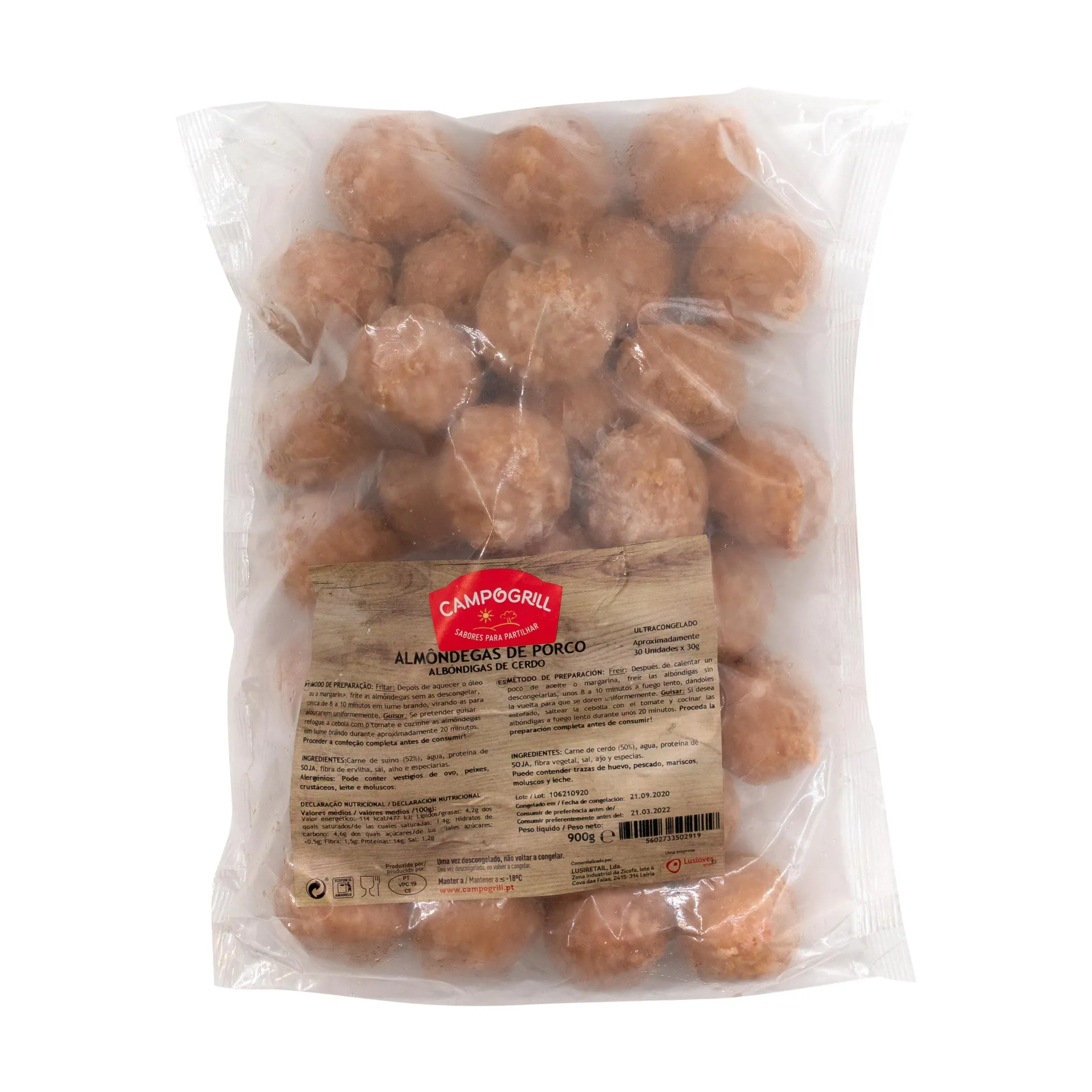 Almôndegas de Porco - Saco 30un.
