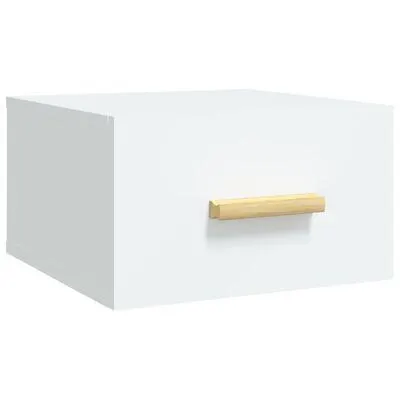 vidaXL Mesa de cabeceira montagem na parede 35x35x20 cm branco
