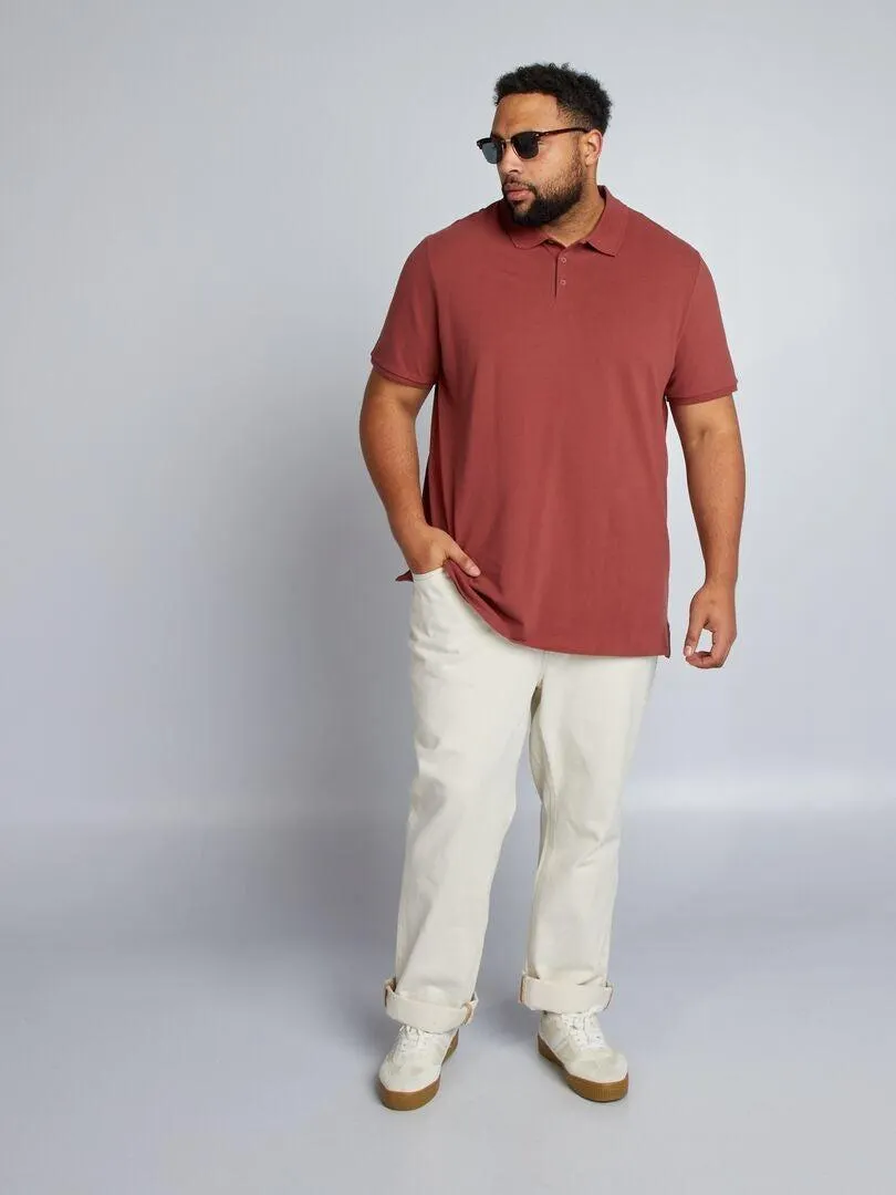 Polo em malha piqué - ROXO