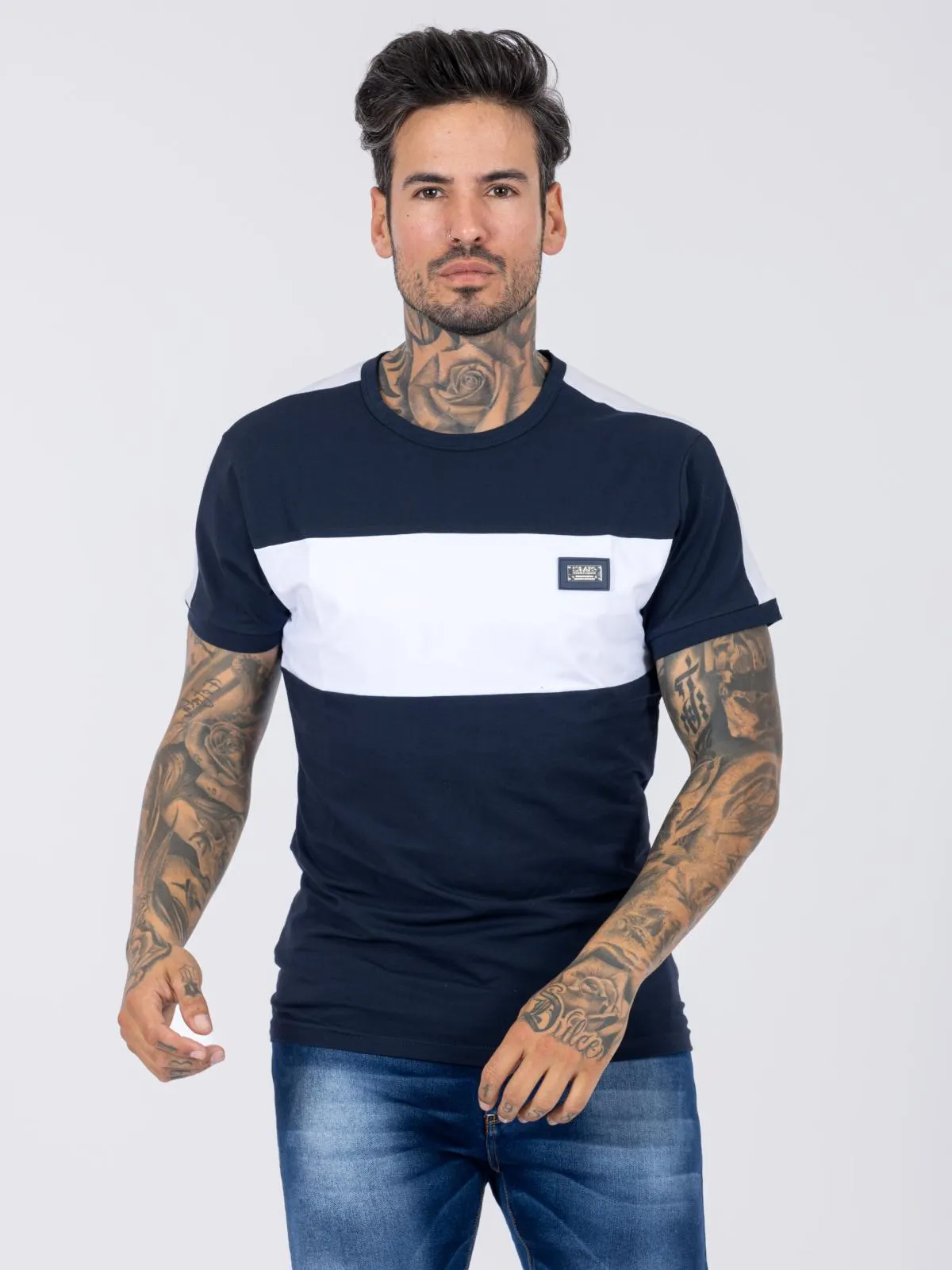 T-SHIRT MARINHO RISCA BRA