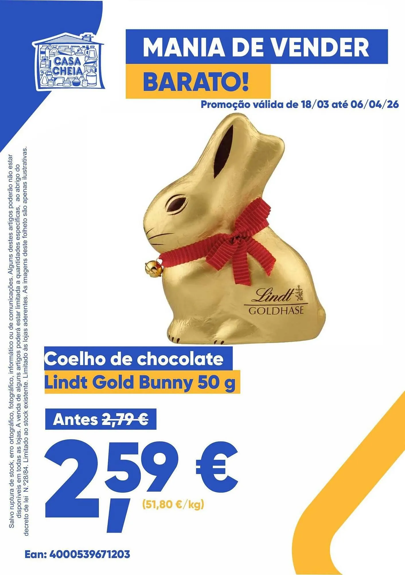 Folheto Folheto Casa Cheia de 18 de março até 6 de abril 2026 - Pagina 1