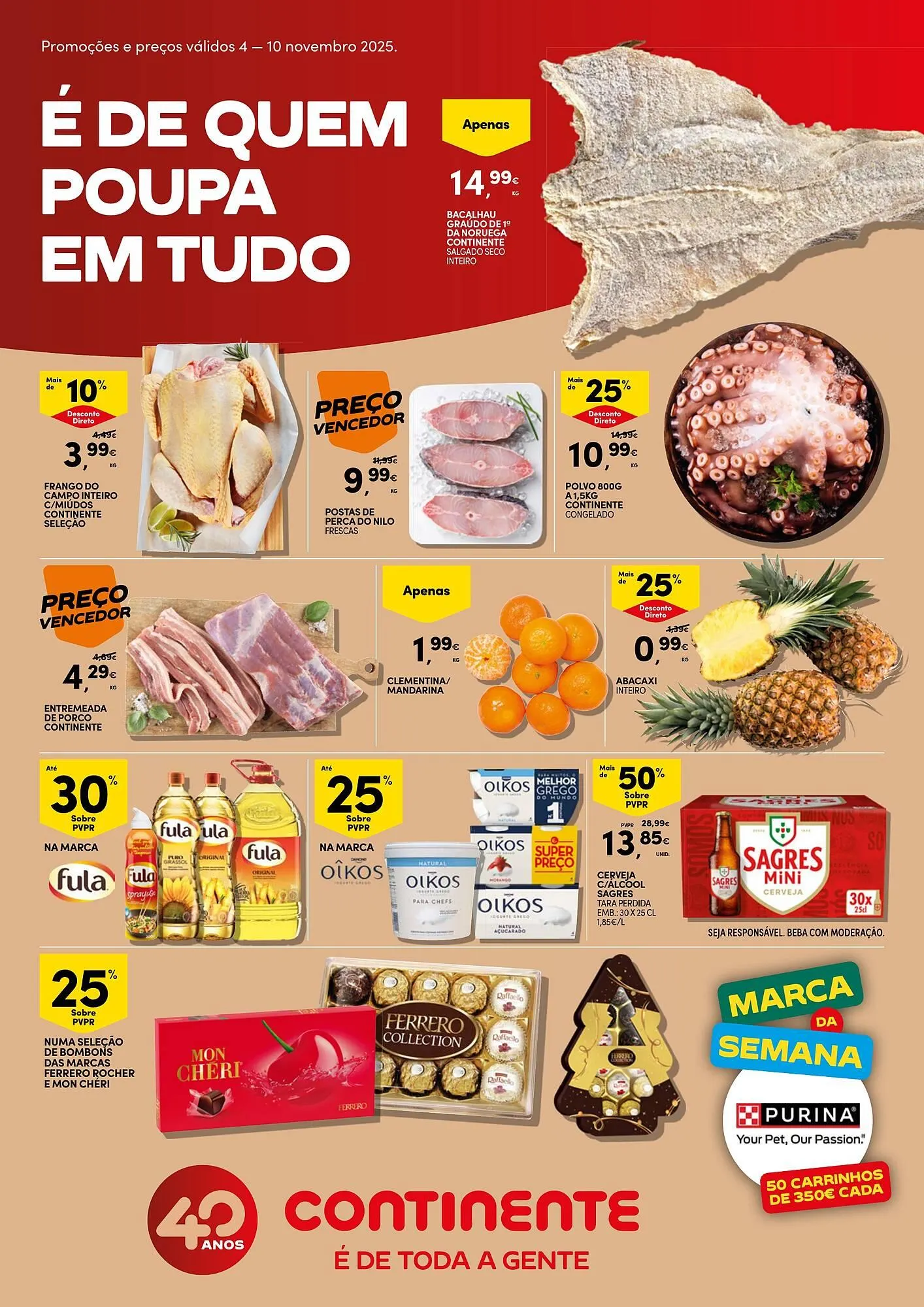 Folheto Folheto Continente de 4 de novembro até 10 de novembro 2025 - Pagina 1