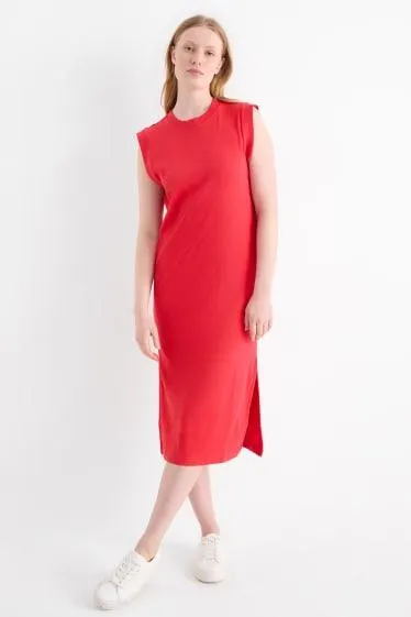 T-shirt dress - ribbed