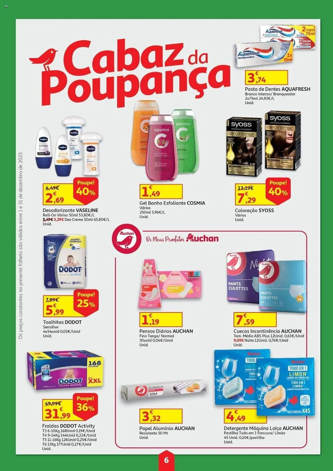 Folheto Folheto Auchan de 1 de dezembro até 31 de dezembro 2023 - Pagina 6