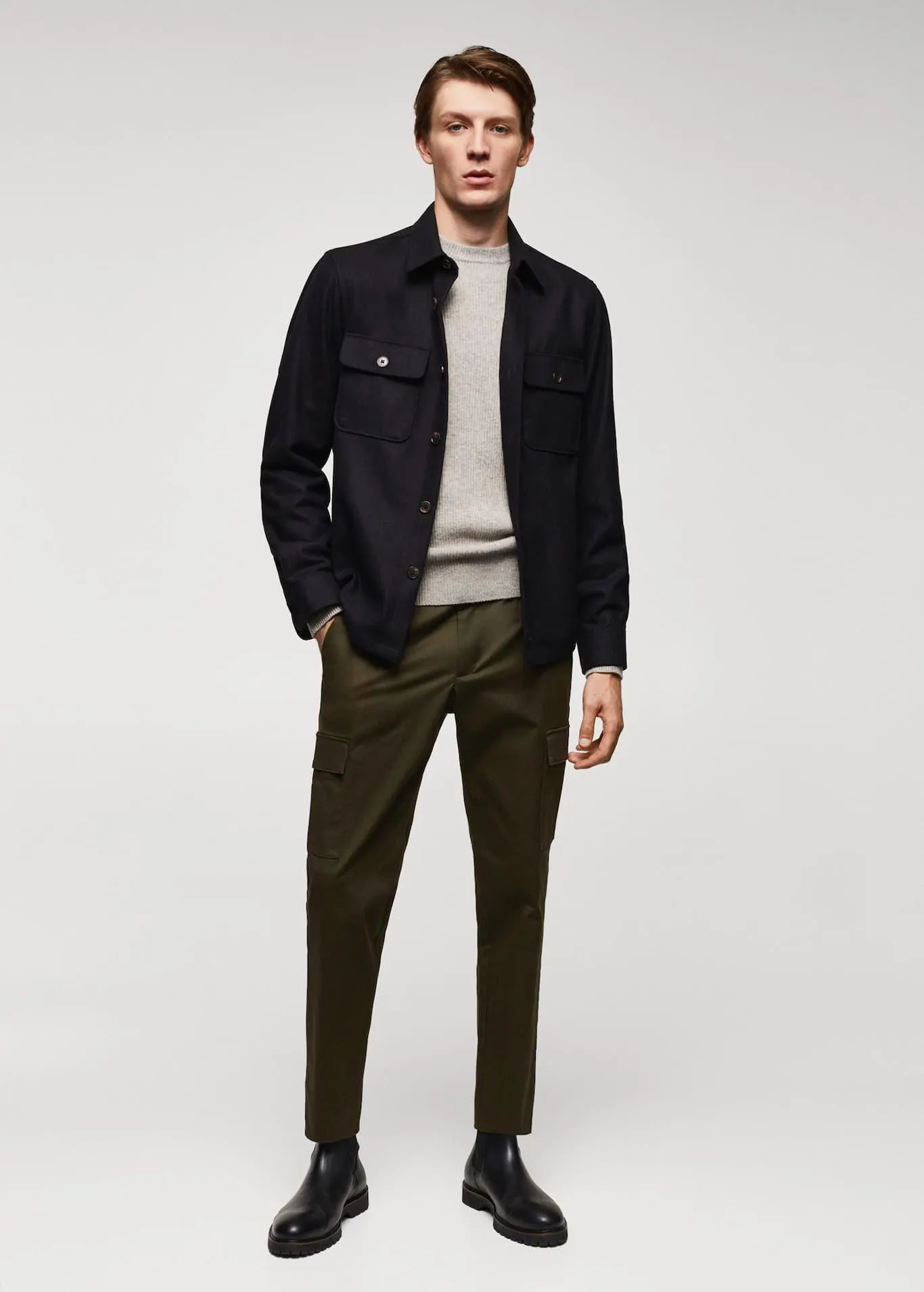 Pantalón cargo algodón slim fit