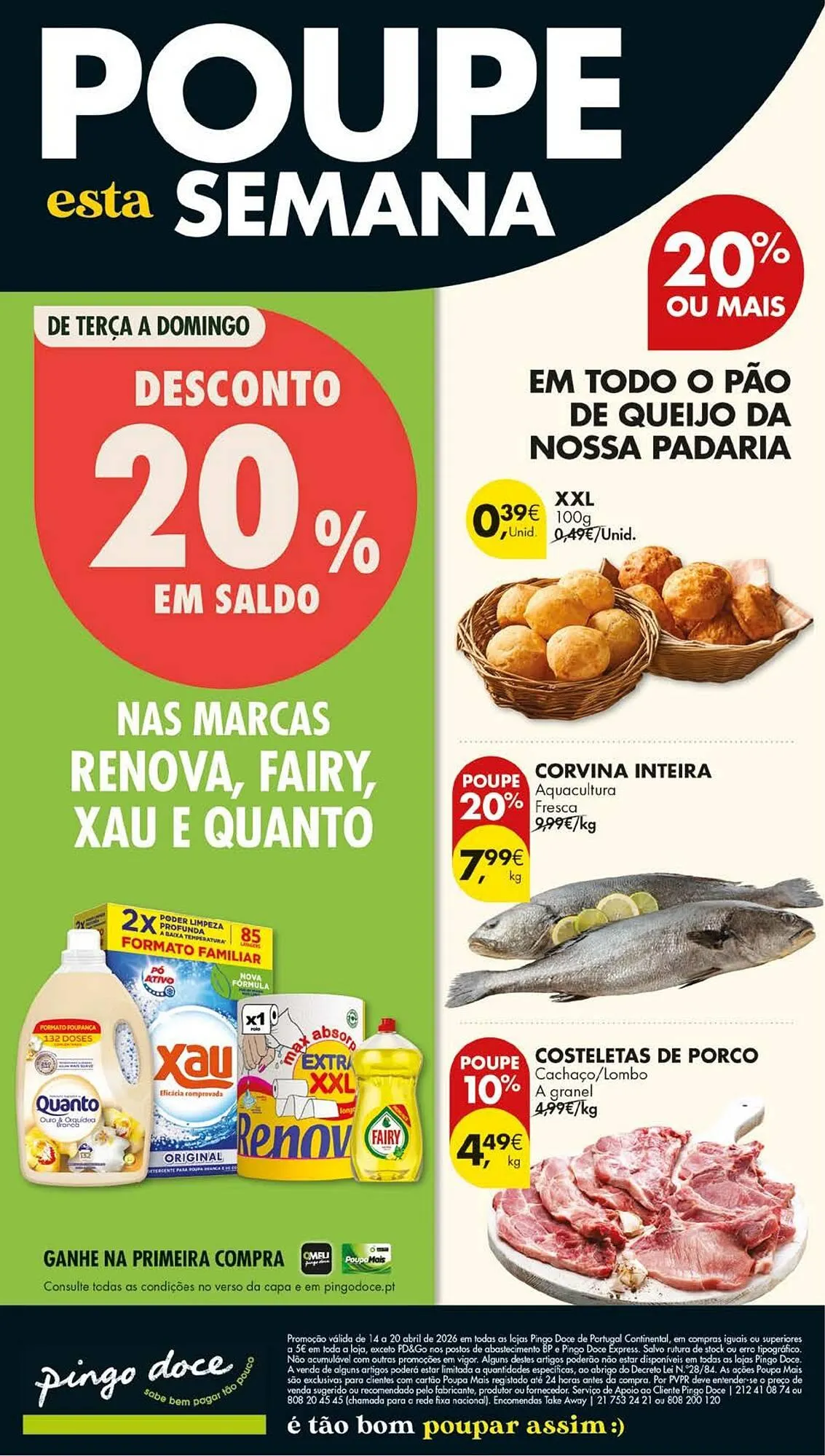 Folheto Folheto Pingo Doce de 14 de abril até 20 de abril 2026 - Pagina 1