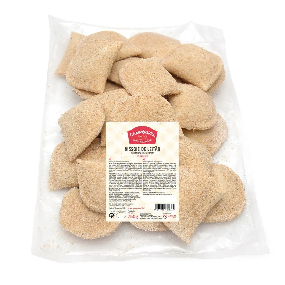 Rissóis de Leitão - Saco 25un.