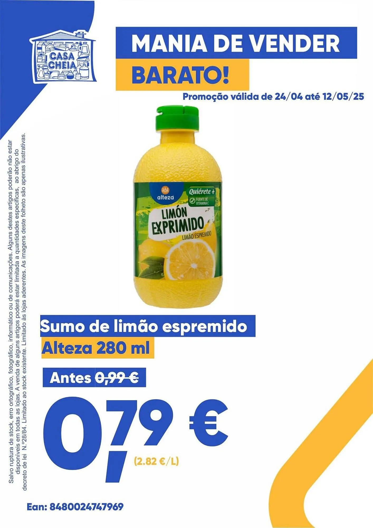 Folheto Folheto Casa Cheia de 24 de abril até 12 de maio 2025 - Pagina 1