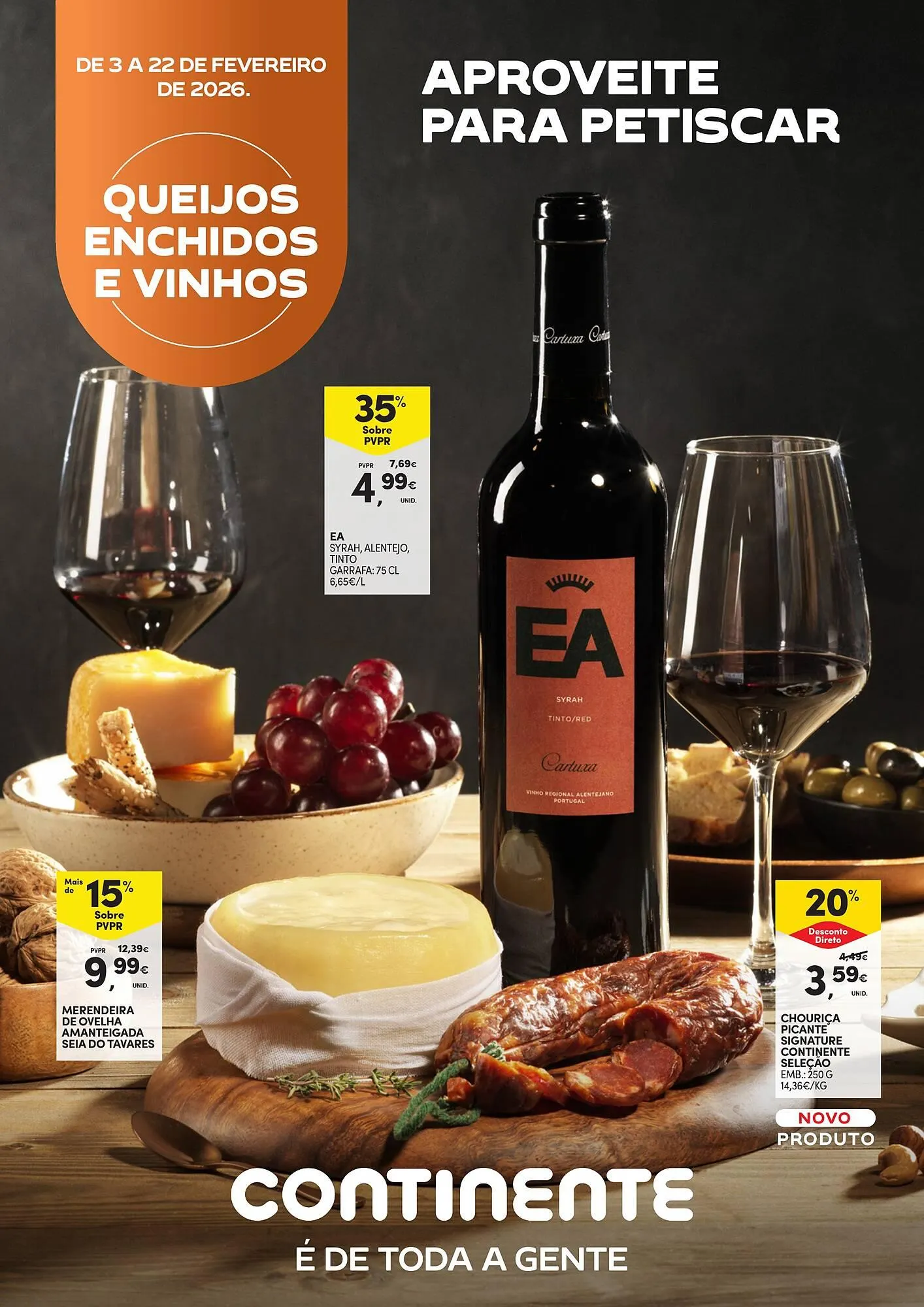 Folheto Folheto Continente de 3 de fevereiro até 22 de fevereiro 2026 - Pagina 1