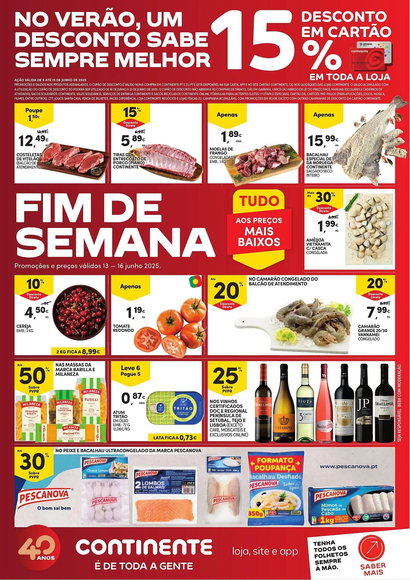 Folheto Folheto Continente de 13 de junho até 16 de junho 2025 - Pagina 1