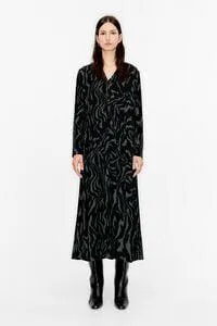 Vestido comprido Tiger Liquid em verde