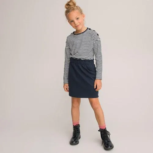 Saia direita com cós elástico