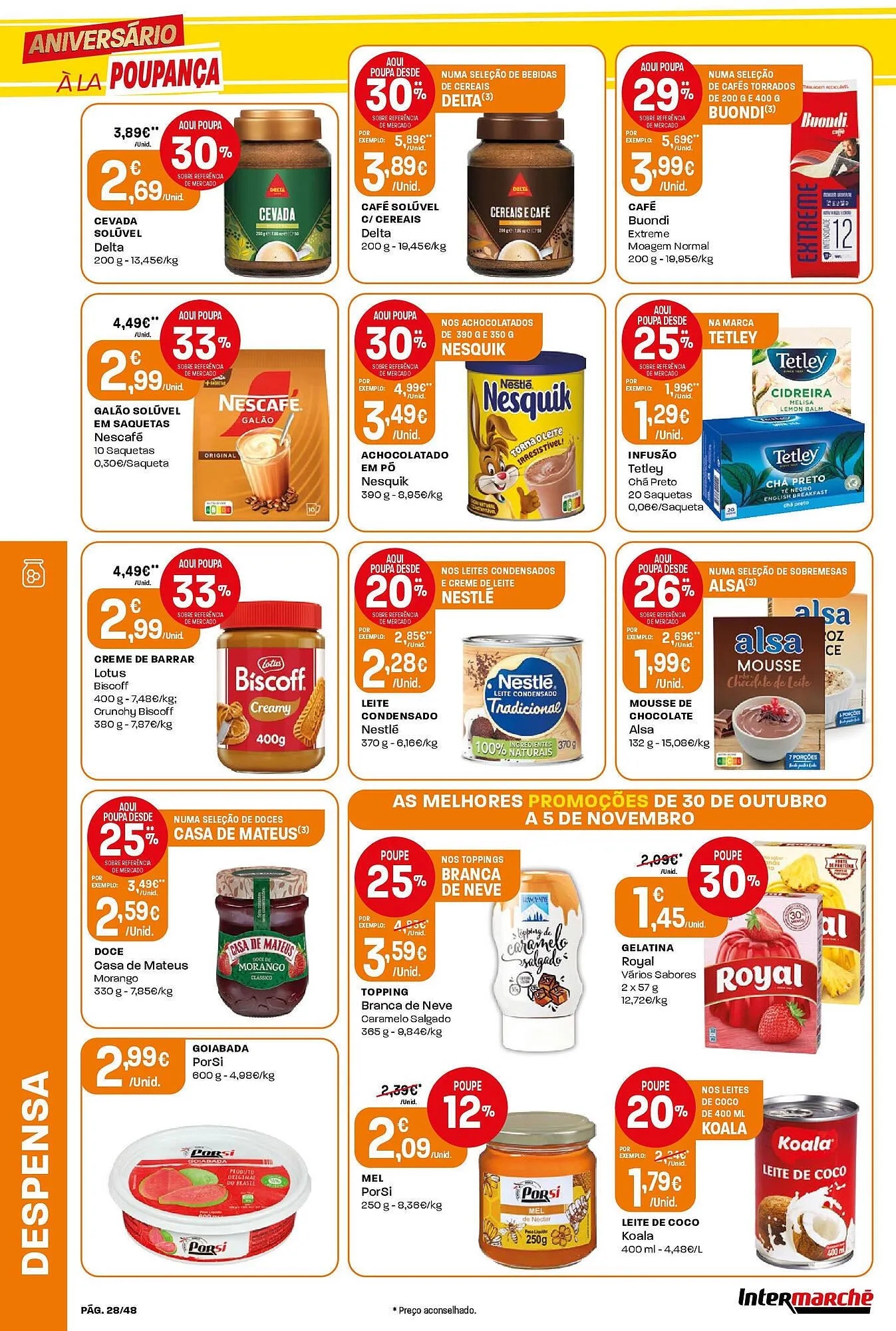 Folheto Folheto Intermarché de 30 de outubro até 5 de novembro 2025 - Pagina 28