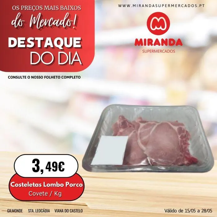 Folheto Costeletas Lombo Porco de 23 de maio até 28 de maio 2024 - Pagina 1