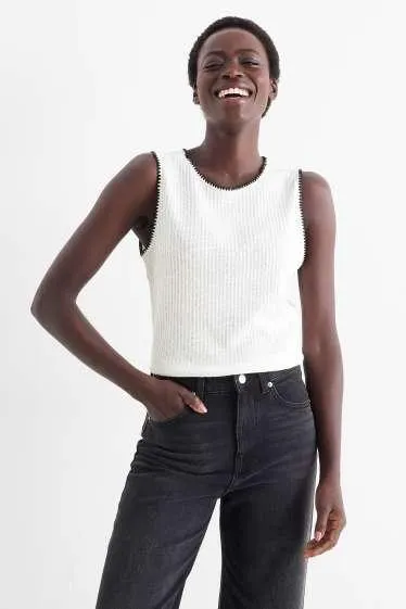 Knitted top - ribbed
