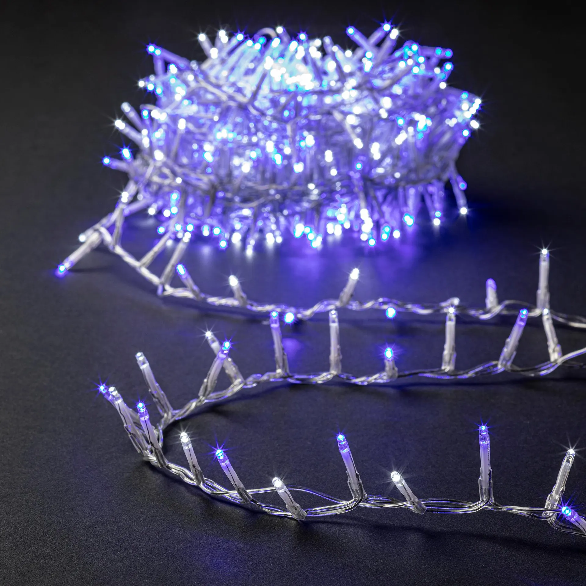 Série Luminosa De Natal Branco Frio E Azul 500 LEDs 12,5m