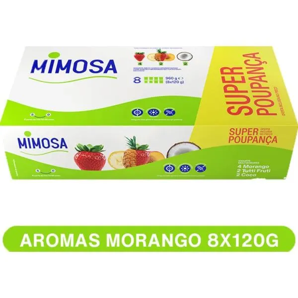 Aroma Iogurte Aroma 4 a Morango, 2 a Tutti Frutti e 2 a Coco Pack 8