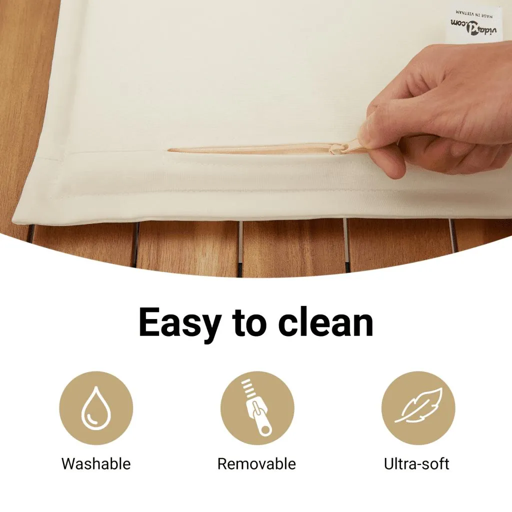 vidaXL Sofá jardim c/ almofadões 2 lugares vime PE/acácia maciça bege