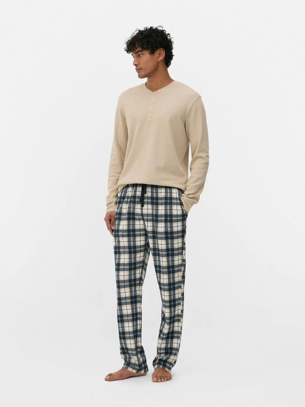 Pijama comprido xadrez waffle