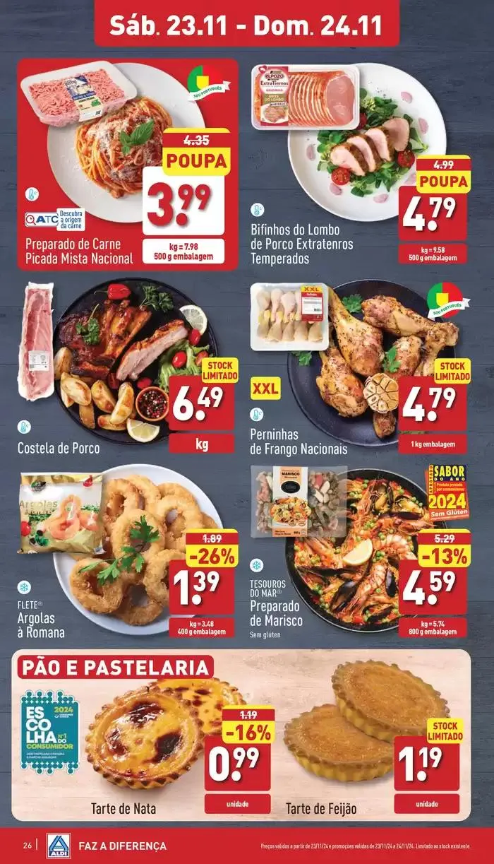 Folheto Folheto. Aldi de 20 de novembro até 26 de novembro 2024 - Pagina 26