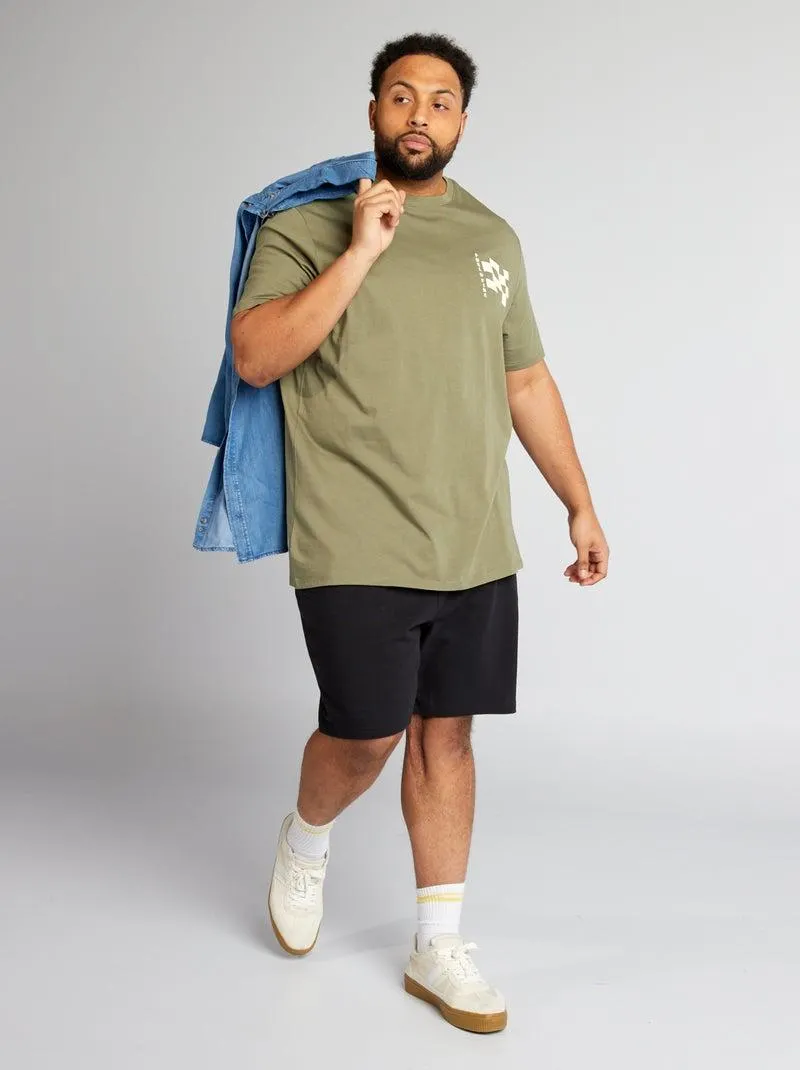 Calções em moletão - Preto