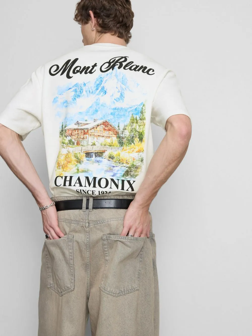 Camiseta con estampado gráfico «Mont Blanc»