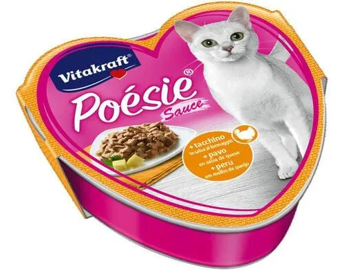 comida húmida para gato vitakraft poesie peru e queijo 85g