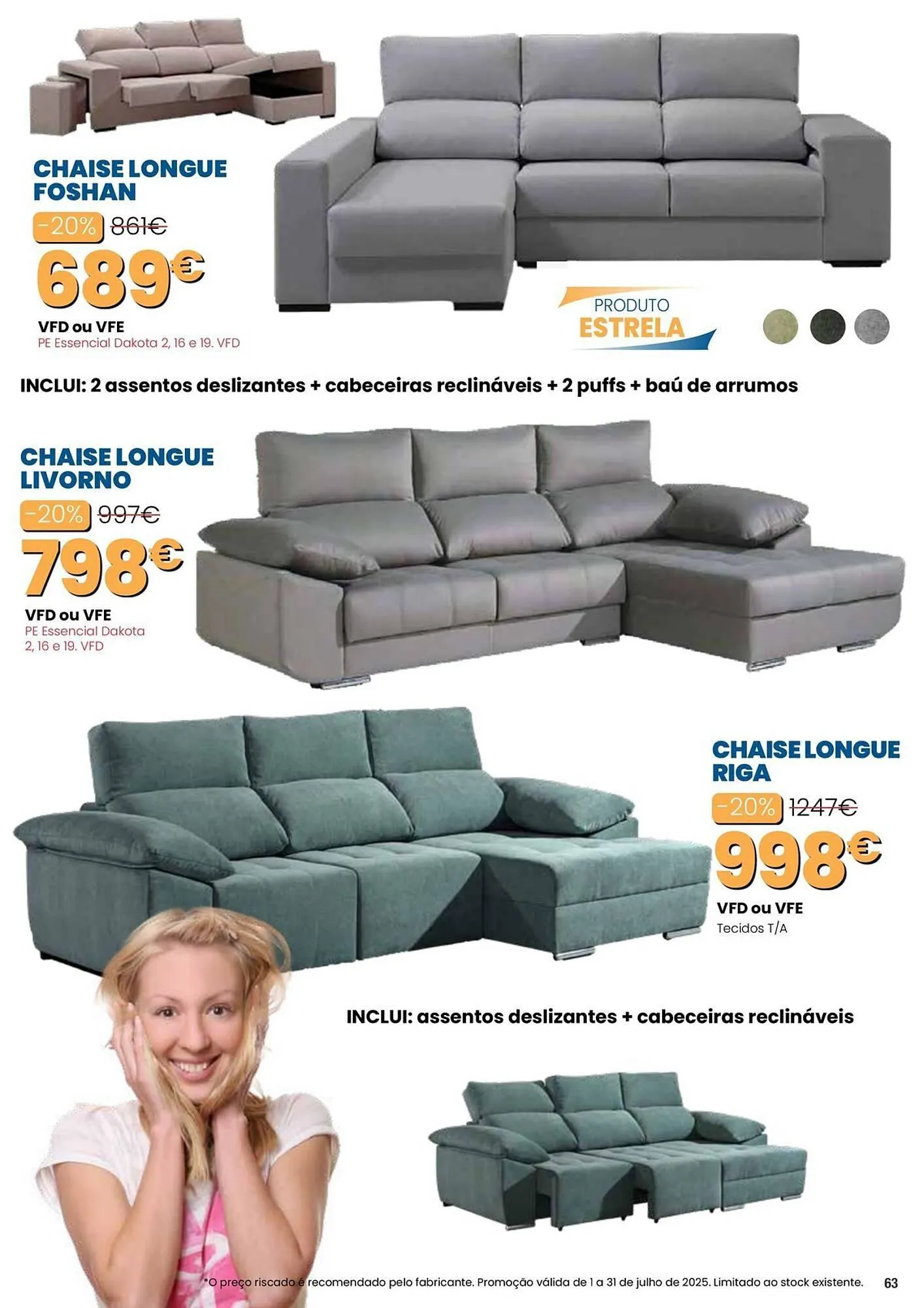 Folheto Folheto Hiper Centro do Móvel de 1 de julho até 31 de julho 2025 - Pagina 63