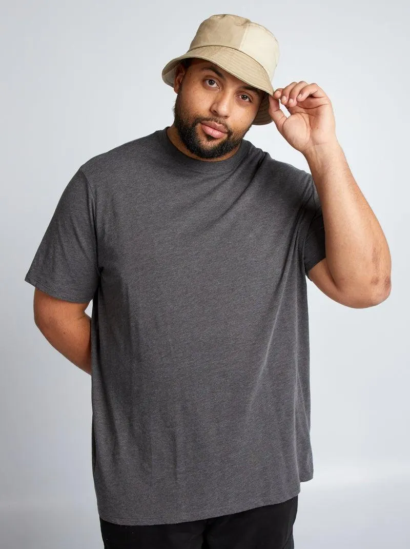 T-shirt em puro algodão - CINZA