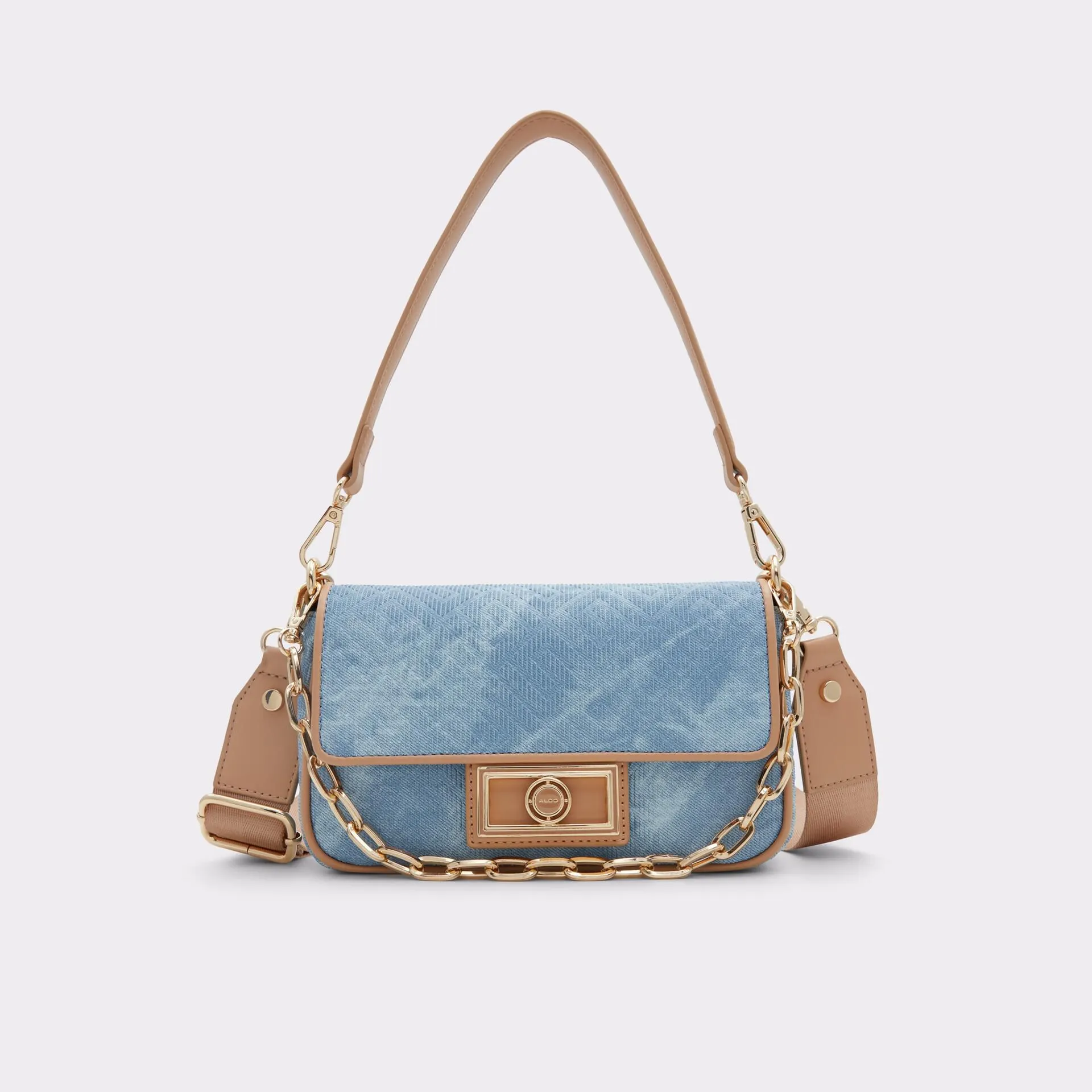 Mala de ombro em azul denim - TALIANA