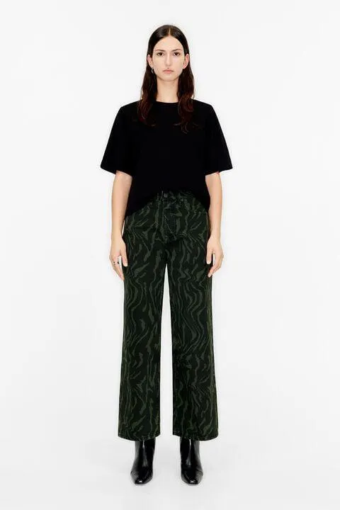 CULOTTE - Jeans altas Tiger Liquid verde