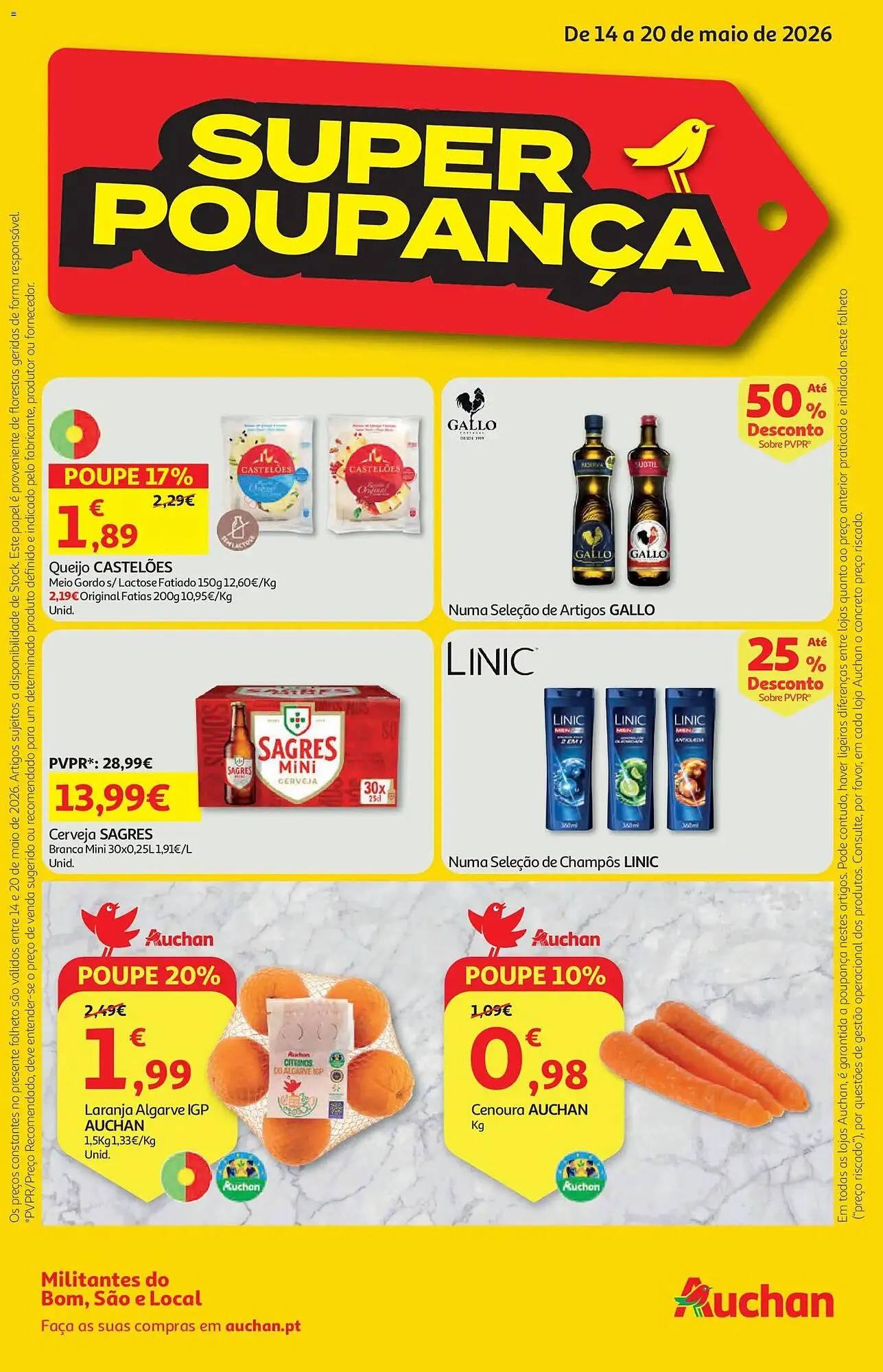Folheto Folheto Auchan de 14 de maio até 20 de maio 2026 - Pagina 1