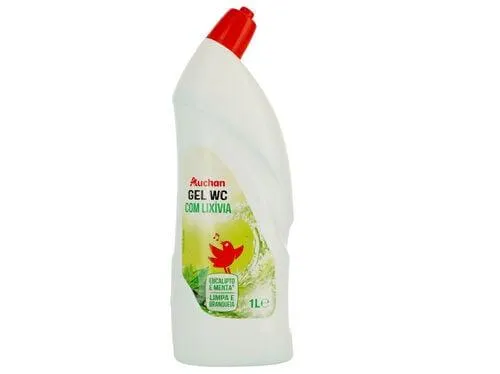 gel auchan sanitário lixívia eucalipto e menta 1l