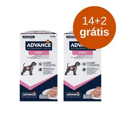 Advance Veterinary Diets 16 x 150 g saquetas em promoção: 14 + 2 grátis!