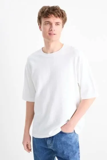 T-shirt - relaxed fit - ribbed