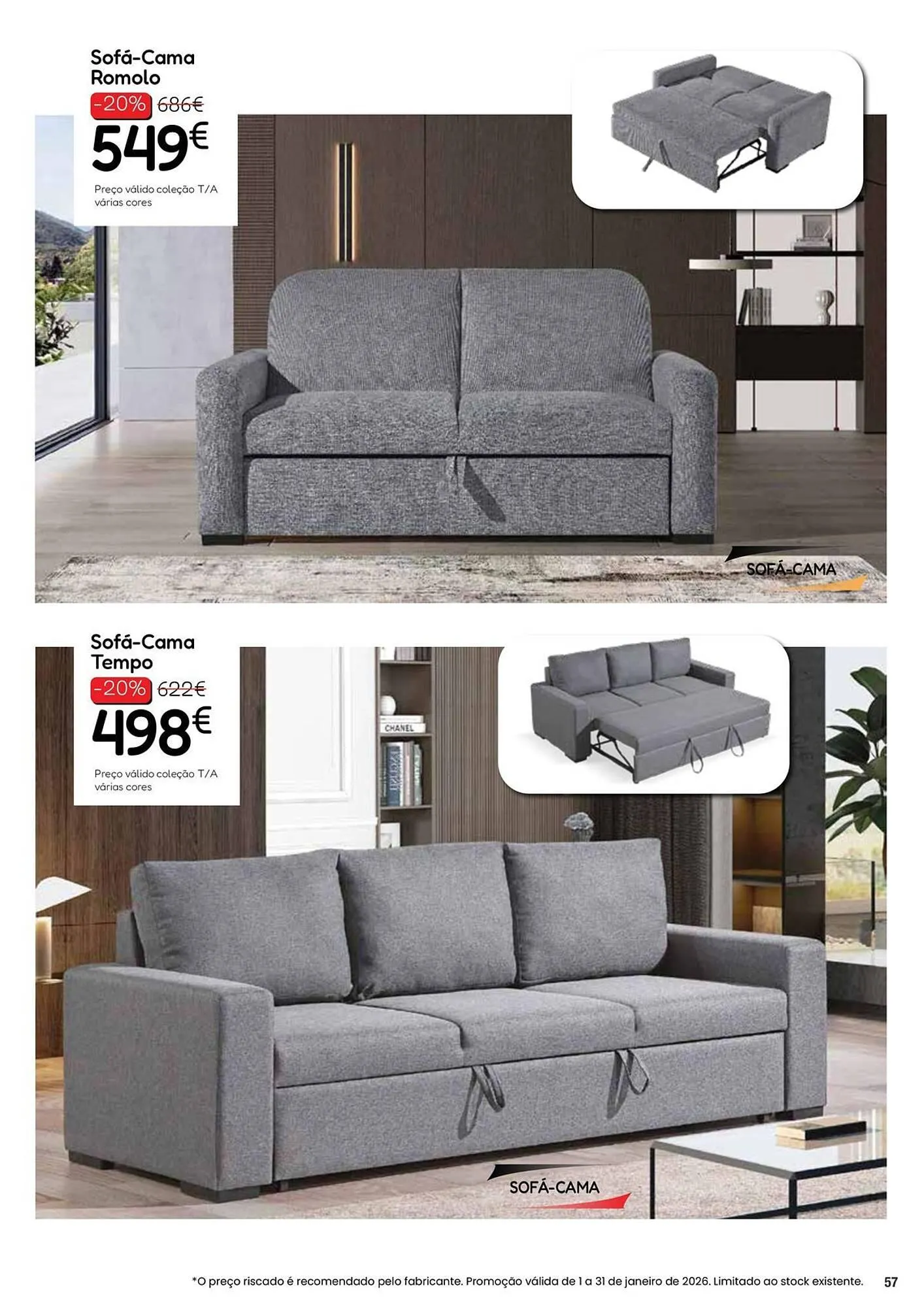 Folheto Folheto Hiper Centro do Móvel de 6 de janeiro até 31 de janeiro 2026 - Pagina 57