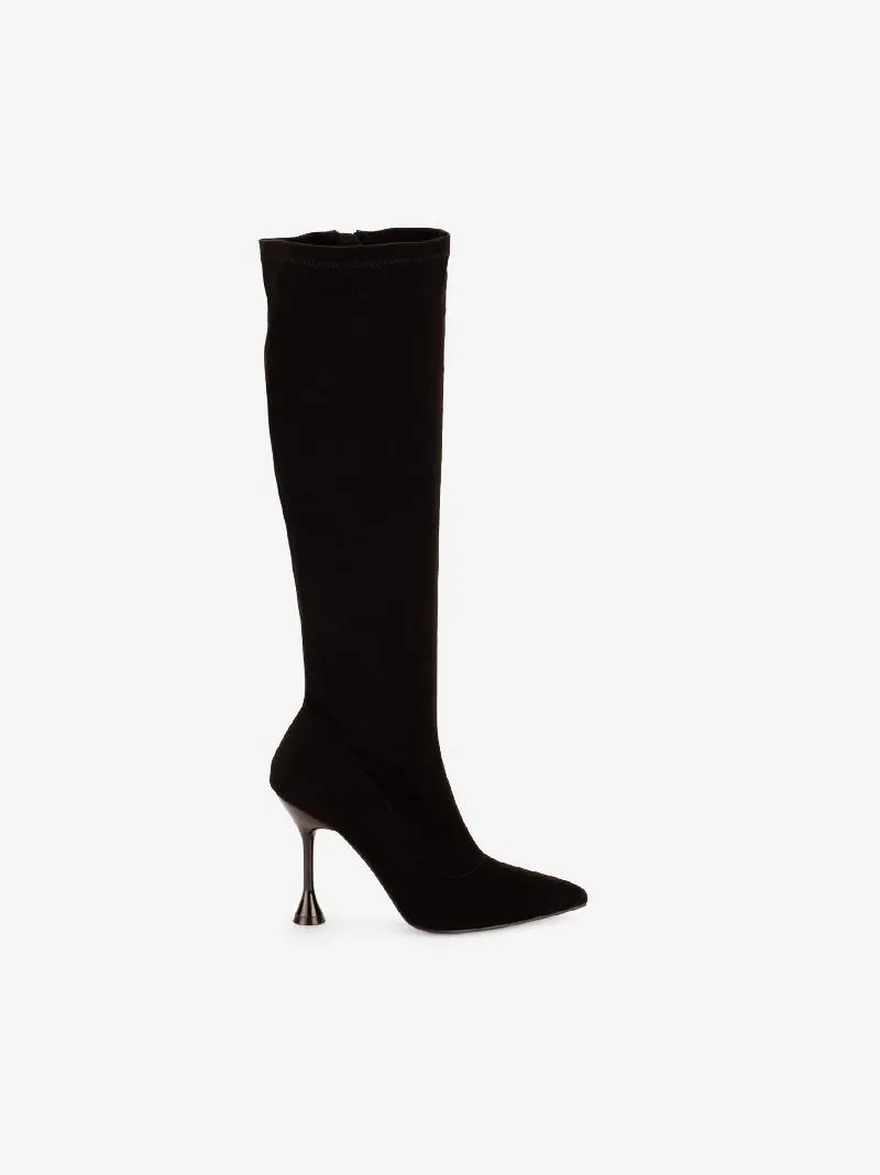 BOTA ALTA DE SALTO CARRETEL COM BIQUEIRA PONTIAGUDA