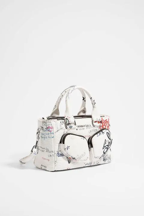Mala tote Pocket M de pele Wall is love