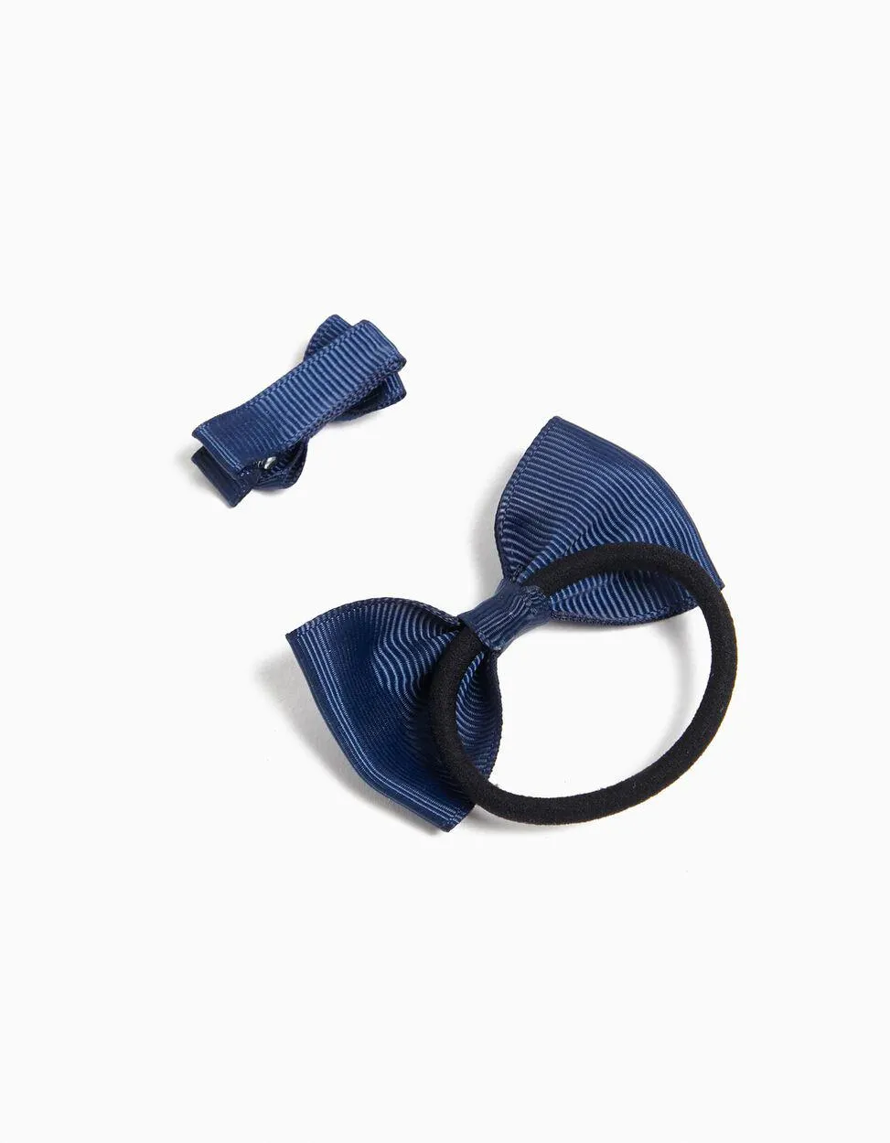 Pack Elástico de Cabelo + Gancho Laço, Menina, Azul Escuro