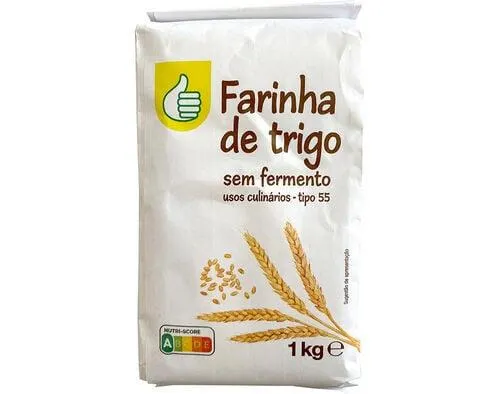 farinha de trigo polegar sem fermento para usos culinários 1kg