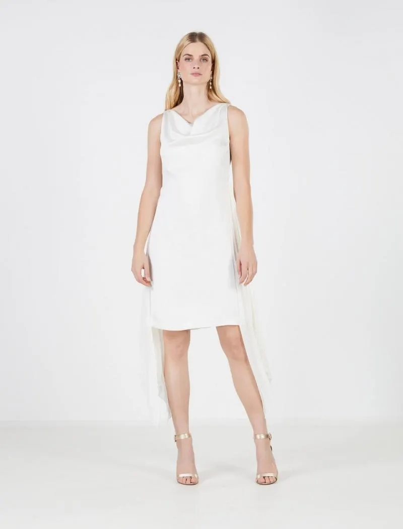 Minivestido BCBGMAXAZRIA Spina Side Detail Branco | FCHZJ-9312