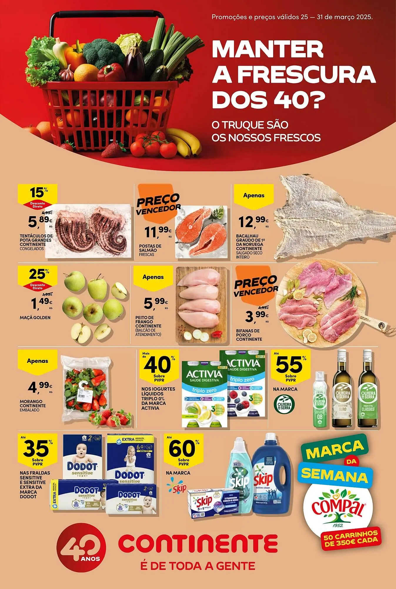 Folheto Folheto Continente de 25 de março até 31 de março 2025 - Pagina 1