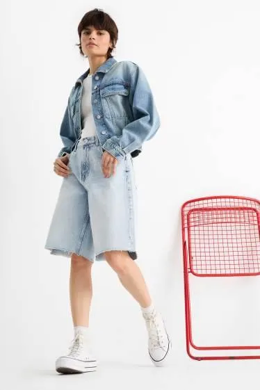 Jorts - mid-rise waist