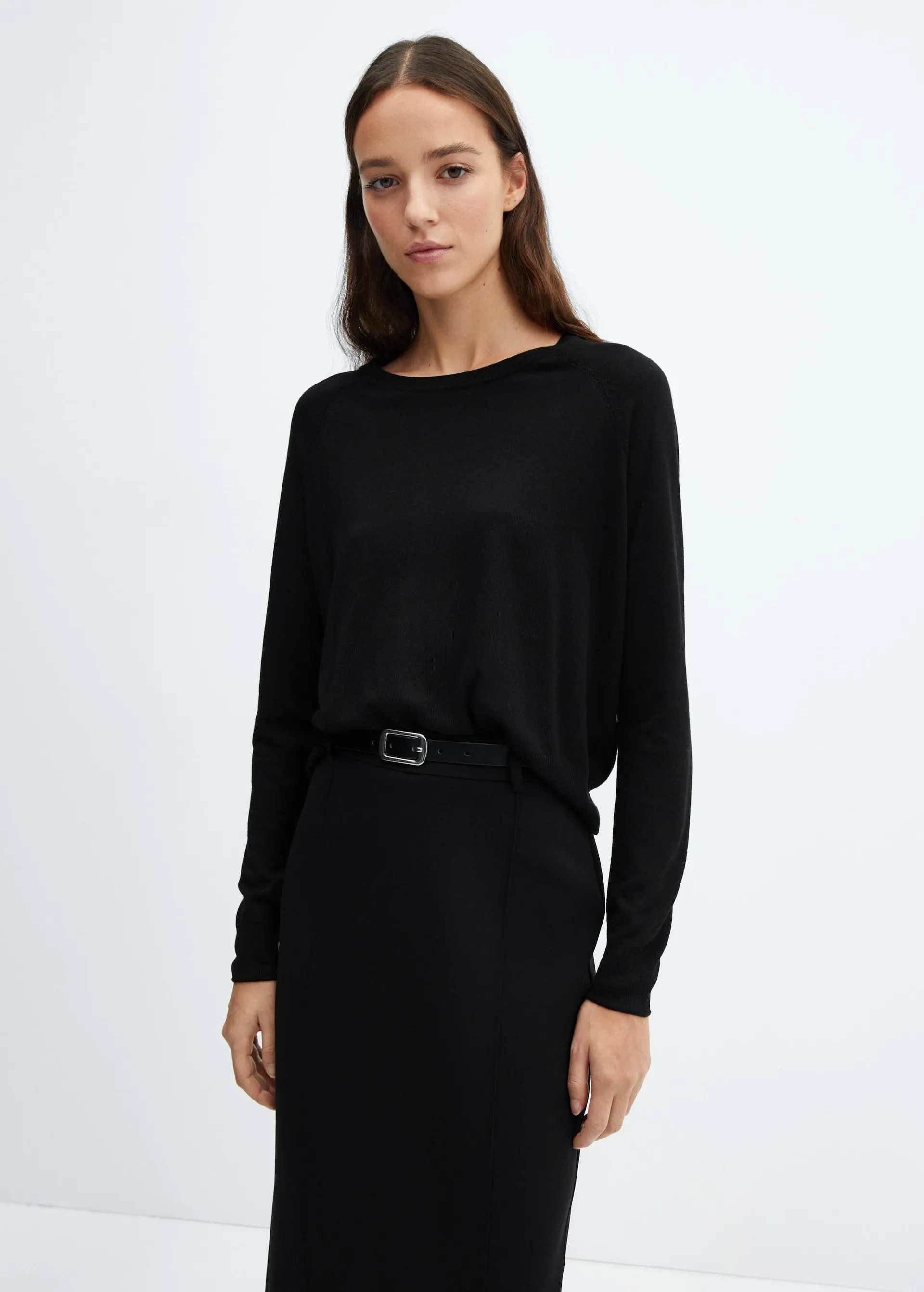 Jersey punto fino cuello redondo