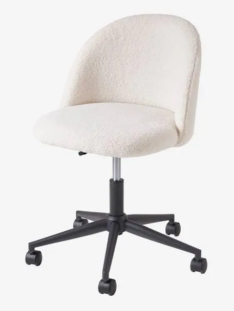 Cadeira em sherpa, com rodinhas, para criança